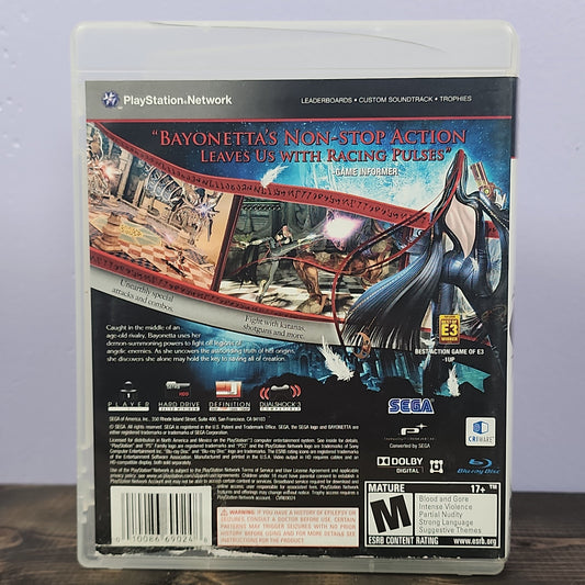 Playstation 3 - Bayonetta Retrograde Collectibles Action, Bayonetta Series, Female Protagonist, Hack and Slash, Hideki Kamiya, M Rated, PlatinumGames, Preowned Video Game