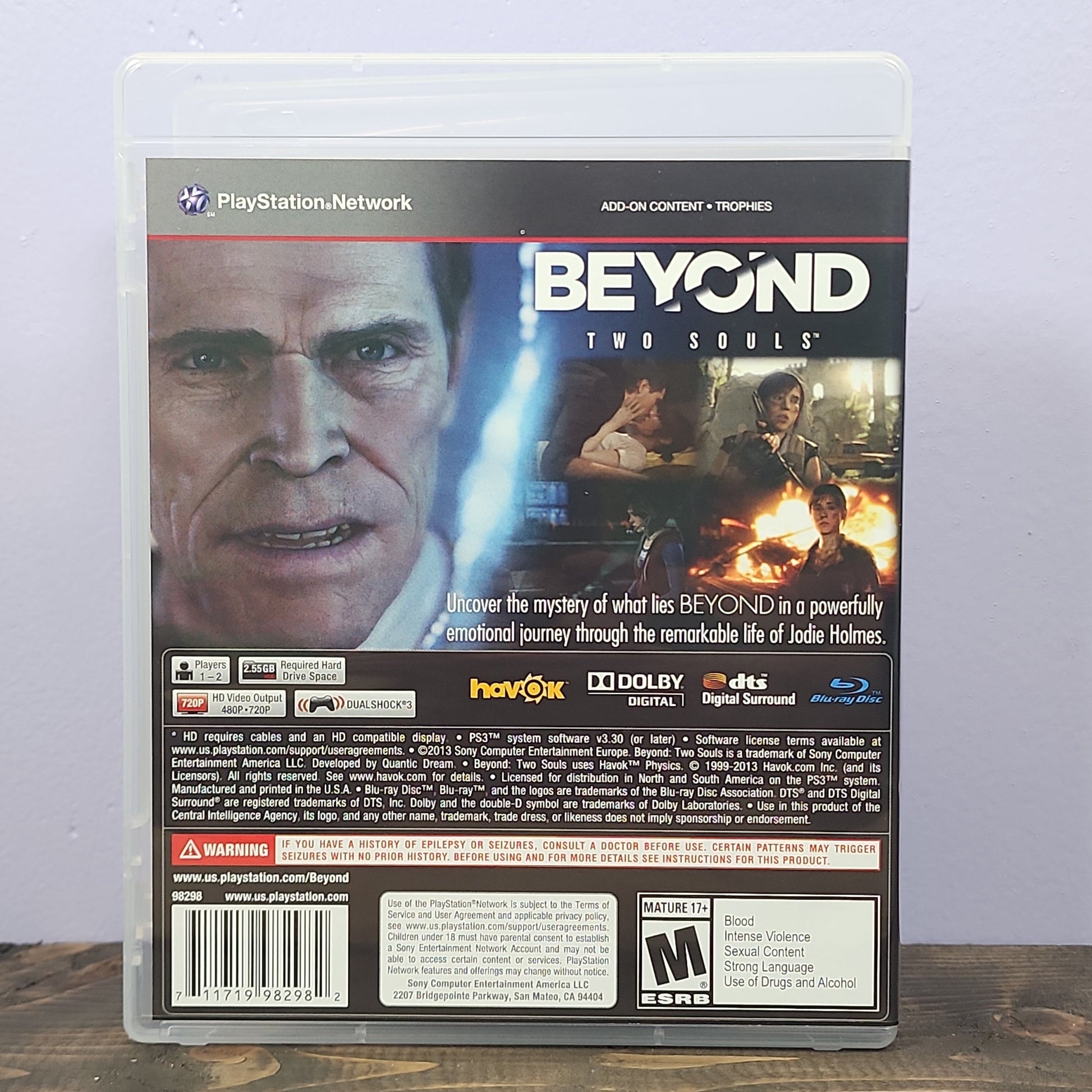 Playstation 3 - Beyond: Two Souls Retrograde Collectibles 3D, Adventure, Ellen Page, Interactive Movie, M Rated, Playstation 3, PS3, Quantic Dream, Third Pers Preowned Video Game