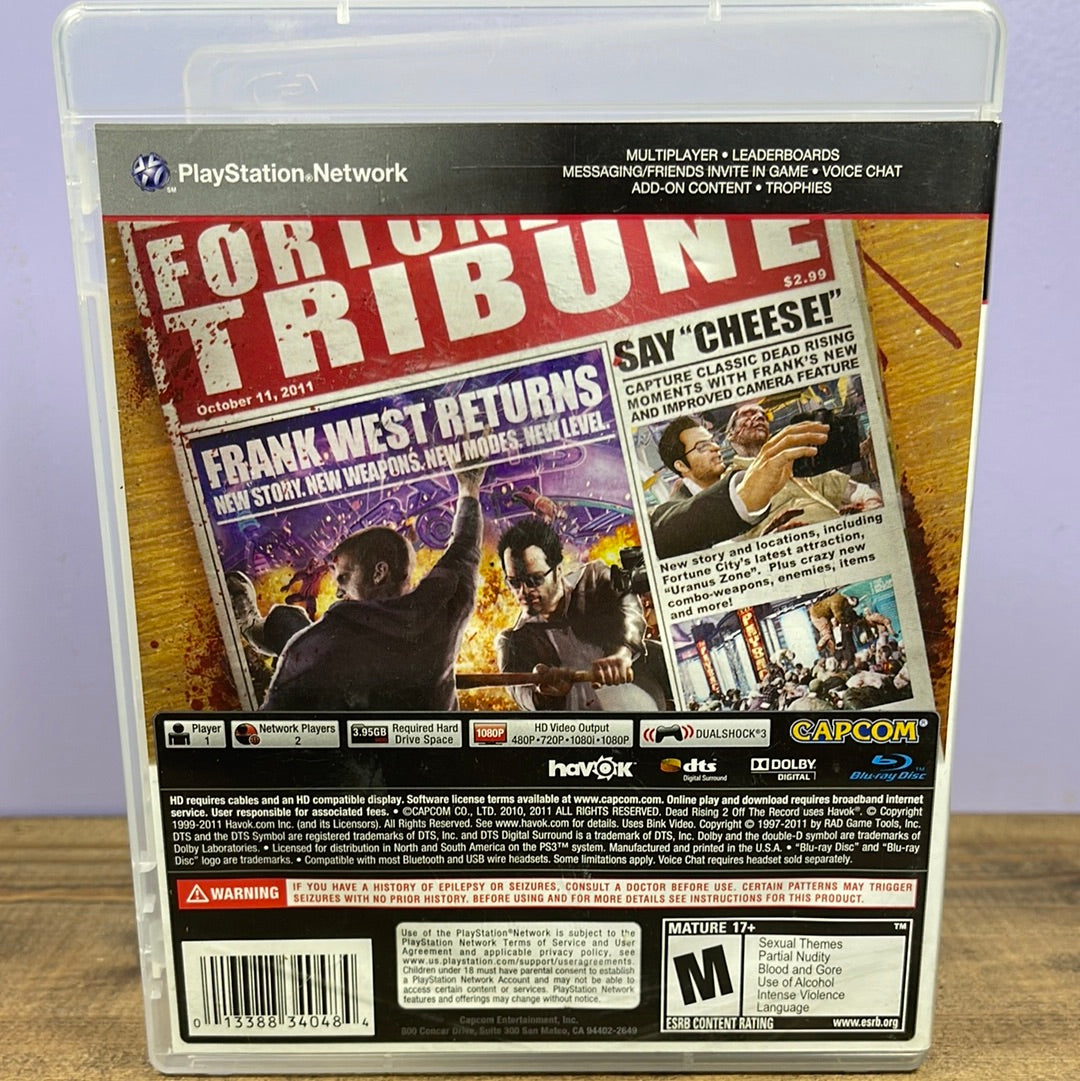 Playstation 3 - Dead Rising 2: Off the Record Retrograde Collectibles Action, Adcenture, Capcom, CIB, Dead Rising Series, Frank West, Gore, Horror, M Rated, Open World, P Preowned Video Game