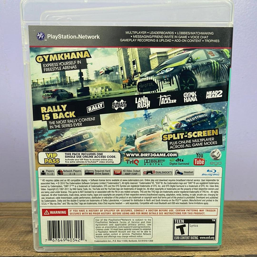 Playstation 3 - Dirt 3 Retrograde Collectibles Automobile, CIB, Codemasters, Dirt Series, Driving, Offroad, Playstation 3, PS3, Racing, Rally, Simu Preowned Video Game