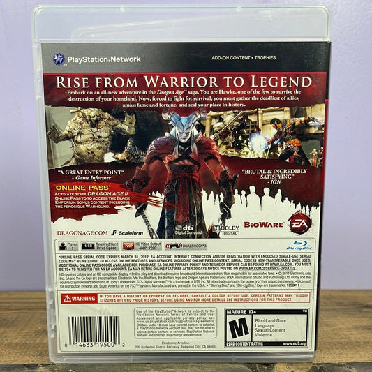 Playstation 3 - Dragon Age II Retrograde Collectibles Action, Adventure, BioWare, CIB, Dragon Age Series, EA, Fantasy, Hawke, M Rated, Playstation 3, PS3, Preowned Video Game