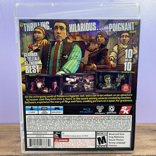Playstation 3 - Tales From The Borderlands Retrograde Collectibles 2K Games, Adventure, Borderlands Series, CIB, Comedy, M Rated, Playstation 3, PS3, Telltale Games Preowned Video Game