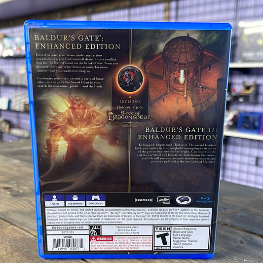 Playstation 4 - Baldur's Gate 1 & 2 Enhanced Edition Retrograde Collectibles Baldur's Gate, Beamdog, CIB, D&D, Dungeons and Dragons, Enhanced, Fantasy, Isometric, Playstation 4, Preowned Video Game
