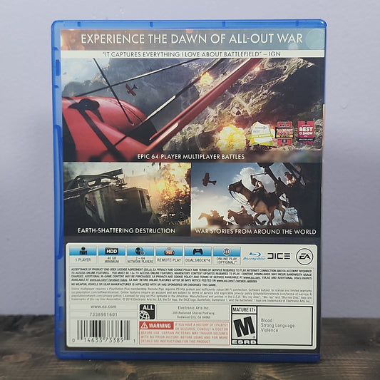 Playstation 4 - Battlefield 1 Retrograde Collectibles Battlefield, CIB, DICE, EA, First Person Shooter, FPS, Playstation 4, PS4, War, World War I Preowned Video Game