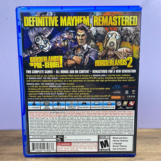 Playstation 4 - Borderlands - The Handsome Collection Retrograde Collectibles 2K Games, Borderlands, Borderlands 2, Borderlands the Pre-sequel!, CIB, Handsome Collection, Playsta Preowned Video Game