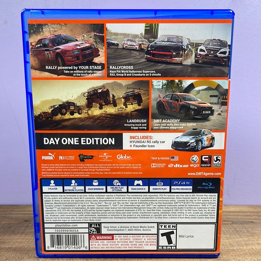 Playstation 4 - DiRT 4 Retrograde Collectibles CIB, Codemasters, Deep Silver, Dirt, Dirt 4, Playstation, Playstation 4, PS4, Racing, Racing Simulat Preowned Video Game