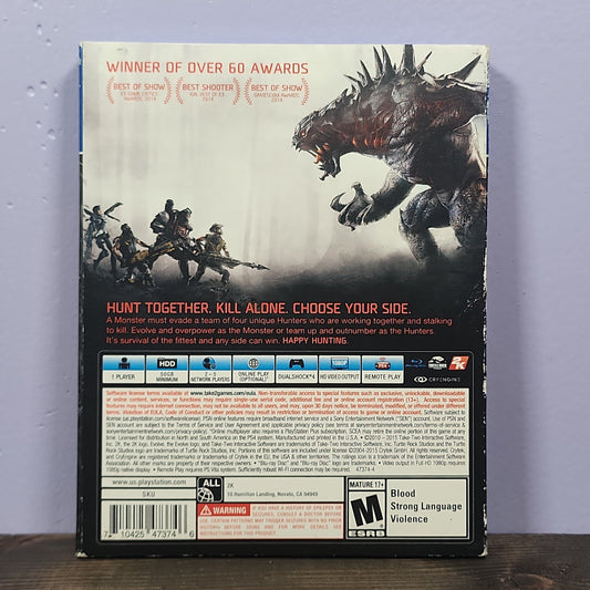 Playstation 4 - Evolve Retrograde Collectibles 2K Games, ASYMMETRIC PVP, CIB, Defunct, Discontinued, First-Person, FPS, PS4, Shooter, Turtle Rock S Preowned Video Game