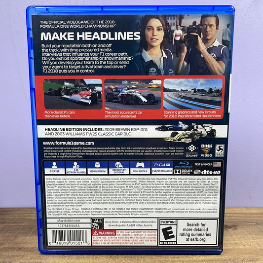Playstation 4 - F1 2018 Retrograde Collectibles CIB, Deep Silver, F1, Formula 1, Playstation, Playstation 4, PS4, Racing, Simulation Preowned Video Game
