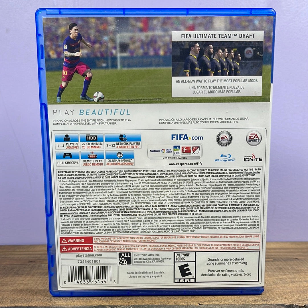 Playstation 4 - FIFA 16 Retrograde Collectibles 16, 2016, CIB, EA, EA Sports, FIFA, Futbol, Playstation, Playstation 4, PS4, Soccer, Sports Preowned Video Game