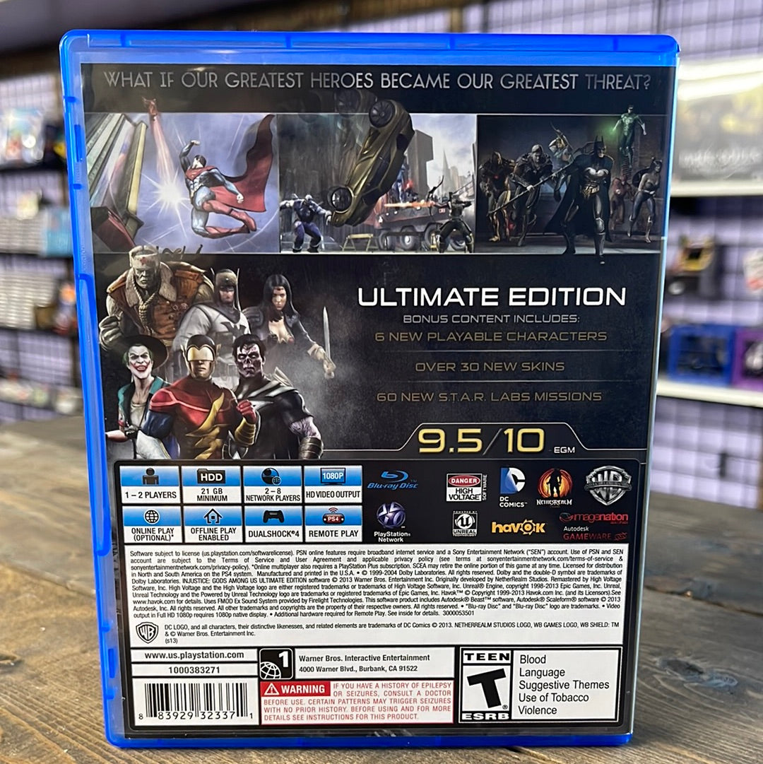 Playstation 4 - Injustice: Gods Among Us Ultimate Edition Retrograde Collectibles Action, Arcade, CIB, DC Comics, Fighting, Injustice, Multiplayer, Netherrealm, Playstation 4, PS4, S Preowned Video Game