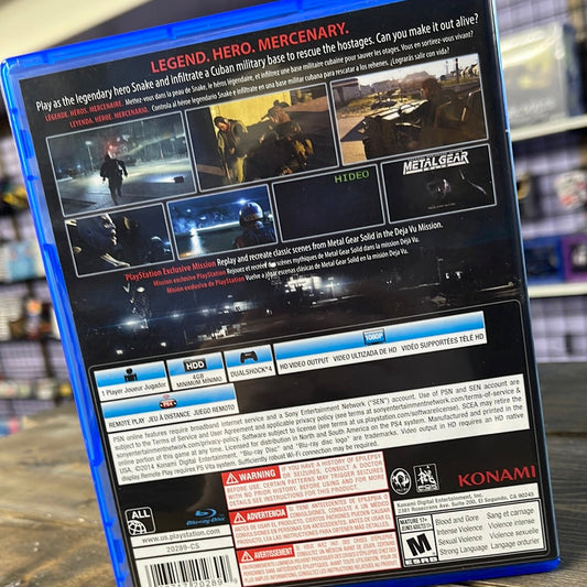 Playstation 4 - Metal Gear Solid V: Ground Zeroes Retrograde Collectibles Action, CIB, Dark, Ground Zeroes, Hideo Kojima, Konami, Metal Gear Solid, Open World, Playstation 4, Preowned Video Game