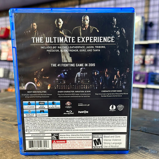 Playstation 4 - Mortal Kombat XL Retrograde Collectibles 2D Fighter, Action, Alien, CIB, Fighting, Gore, Jason Vorhees, Leatherface, MK, Mortal Kombat, Multi Preowned Video Game