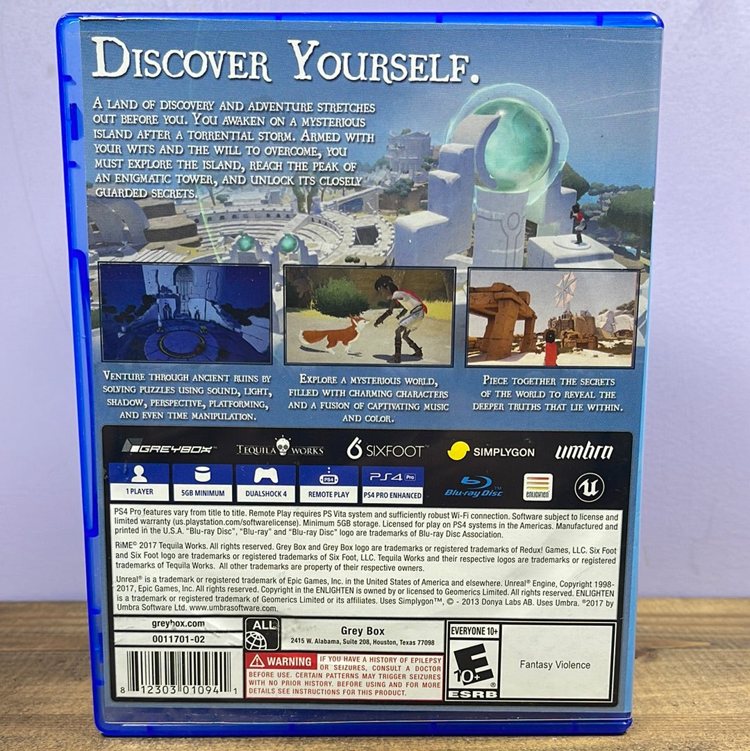 Playstation 4 - Rime Retrograde Collectibles Action, CIB, Grey Box, Playstation, Playstation 4, Rime Preowned Video Game
