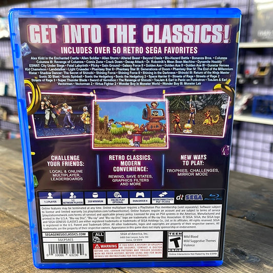 Playstation 4 - Sega Genesis Classics Retrograde Collectibles 2D, Action, adventure, Casual, CIB, Classic, Compilation, D3T Limited, Genesis, Mega Drive, Playstat Preowned Video Game
