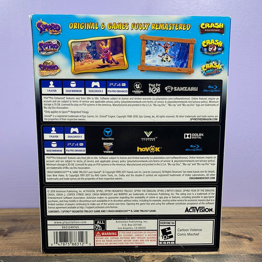 Playstation 4 - Spyro and Crash Game Bundle Retrograde Collectibles adventure, CIB, Crash, platformer, Playstation, Playstation 4, PS4, Spyro, Spyro the Dragon, Video G Preowned Video Game