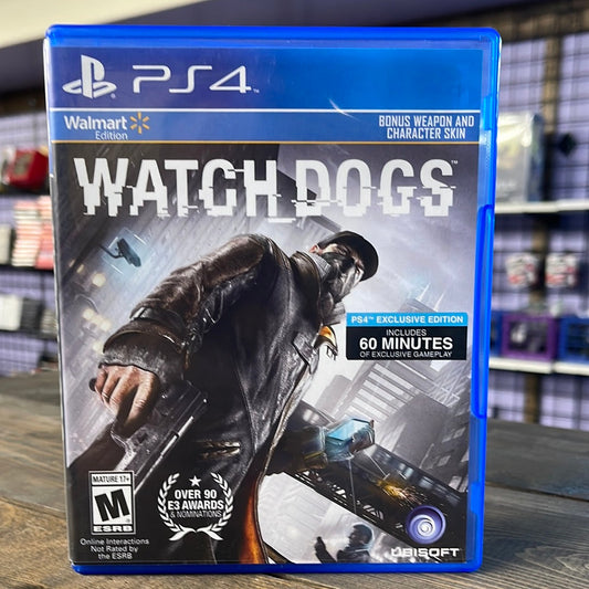 Playstation 4 - Watch Dogs Retrograde Collectibles Action, CIB, Cyberpunk, Dystopian, Hacking, M Rated, Multiplayer, Open World, Ubisoft, Watch Dogs Se Preowned Video Game 