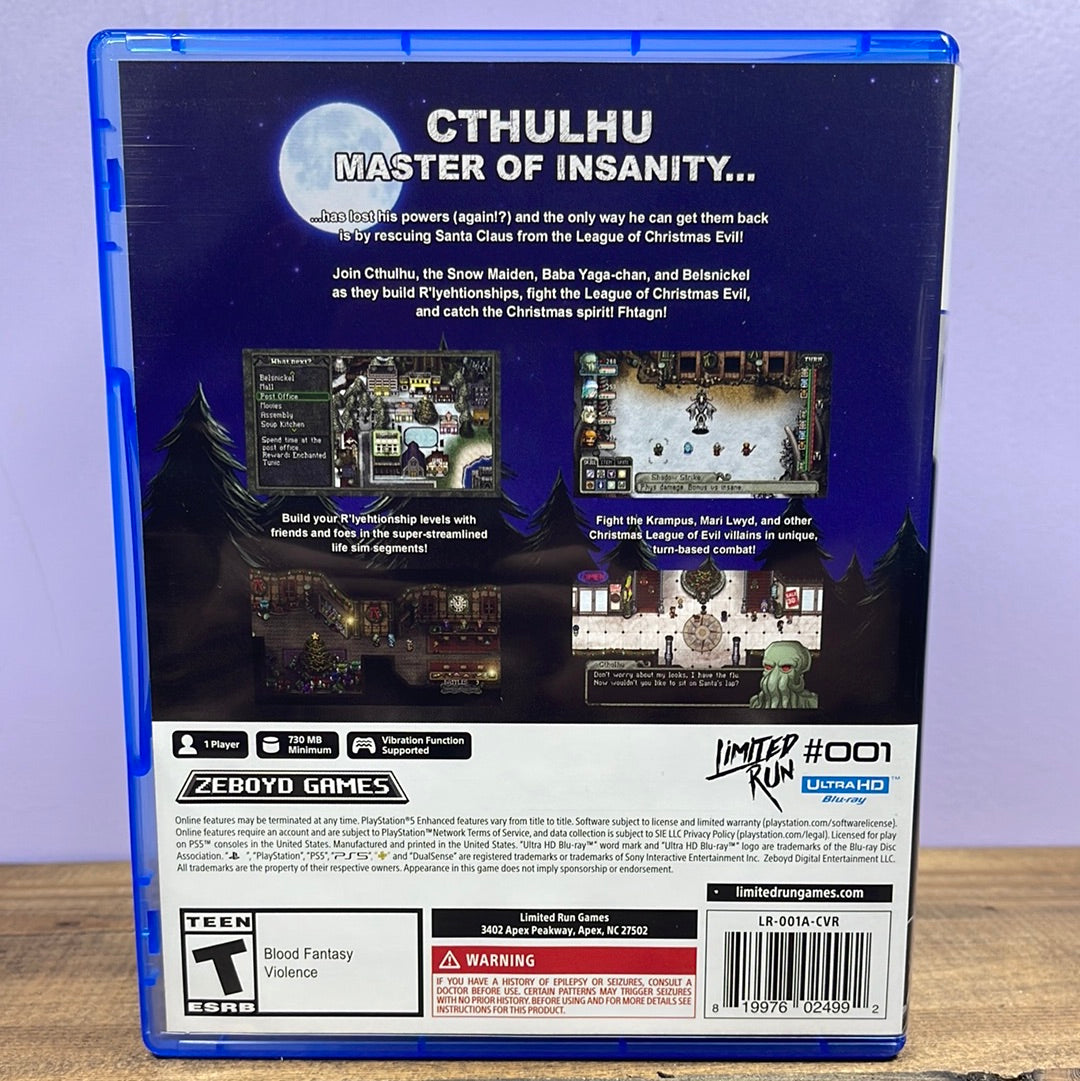 Playstation 5 - Cthulhu Saves Christmas Retrograde Collectibles CIB, Cthulhu Saves Christmas, Limited Run, Playstation, Playstation 5, PS5, Role Playing Preowned Video Game