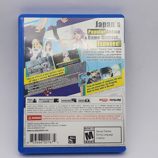 Playstation Vita - Akiba's Trip: Undead & Undressed Retrograde Collectibles Acquire, Action, Akiba's Trip, Brawler, CIB, M Rated, Open World, playstation vita, PS Vita, vita, w Preowned Video Game