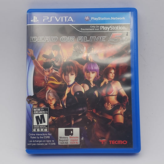 Playstation Vita - Dead Or Alive 5+ Retrograde Collectibles 3D, Action, CIB, Dead or Alive, DOA, Fighting, M Rated, playstation vita, PS Vita, Team Ninja, Tecmo Preowned Video Game 
