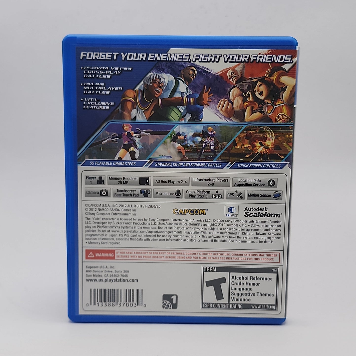 Playstation Vita - Street Fighter X Tekken Retrograde Collectibles 2D, Action, CIB, Fighting, playstation vita, PS Vita, Street Fighter, T Rated, Tag Fighter, Tekken, Preowned Video Game