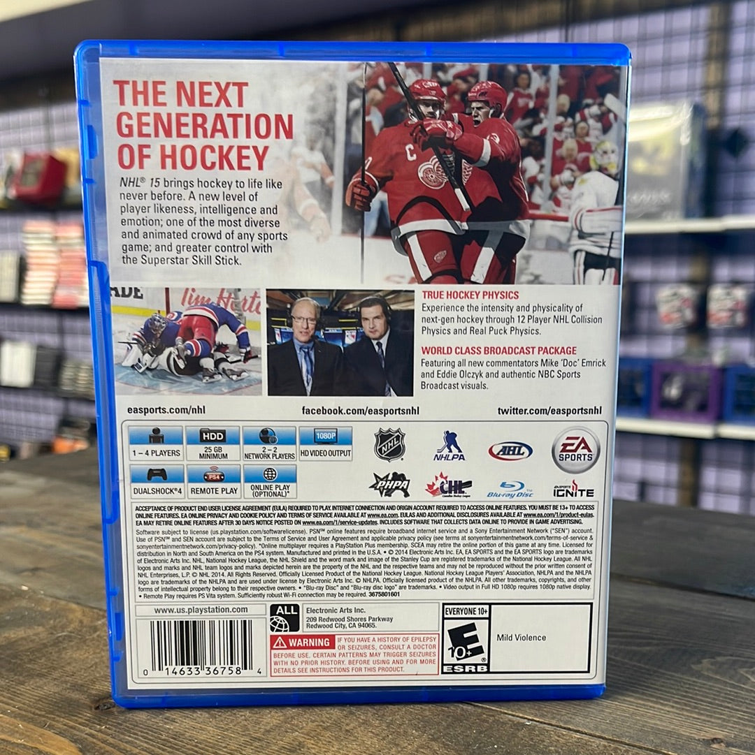 Playstaytion 4 - NHL 15 Retrograde Collectibles 15, 2015, CIB, EA, EA Sports, Hockey, Ice Hockey, NHL, NHLPA, Playstation, Playstation 4, PS4, Sport Preowned Video Game