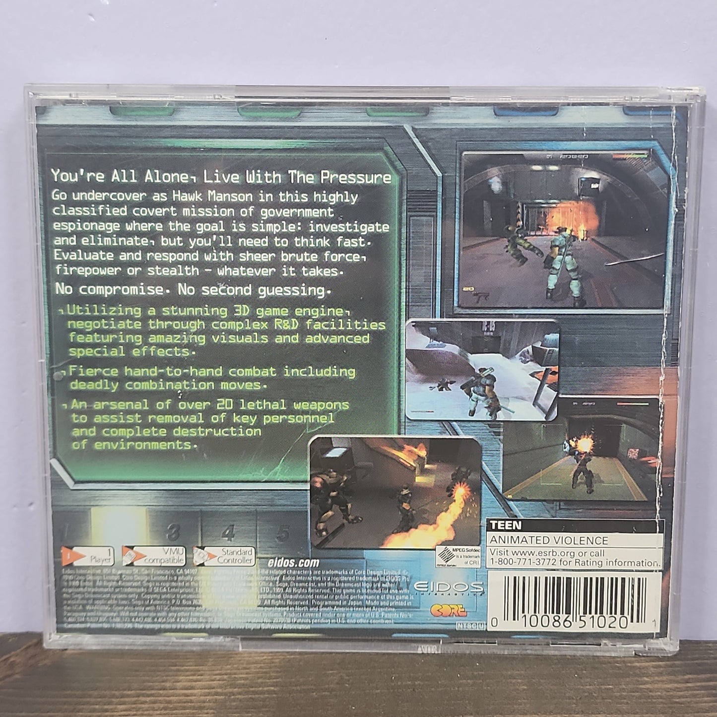 Sega Dreamcast - Fighting Force 2 Retrograde Collectibles 3D, Action, Beat 'Em Up, Core Design Ltd, DreamCast, Eidos Interactive, Sega, T Rated Preowned Video Game