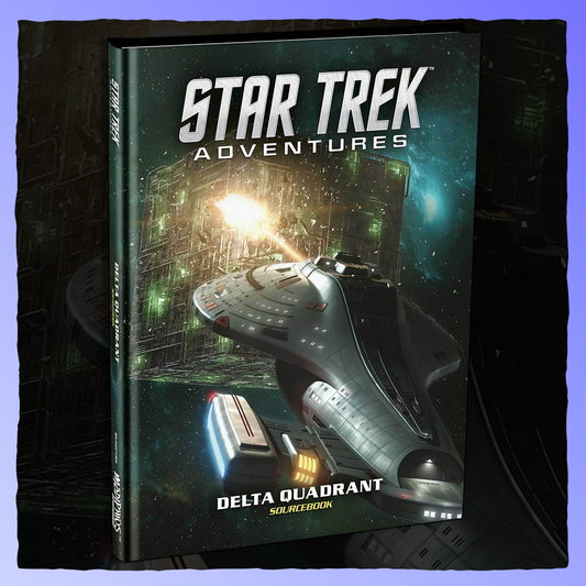 Star Trek Adventures - Delta Quadrant Sourcebook Retrograde Collectibles Modiphius, Roleplaying Game, RPG, Sci-Fi, Science Fiction, Space, Star Trek, TTRPG Role Playing Games 