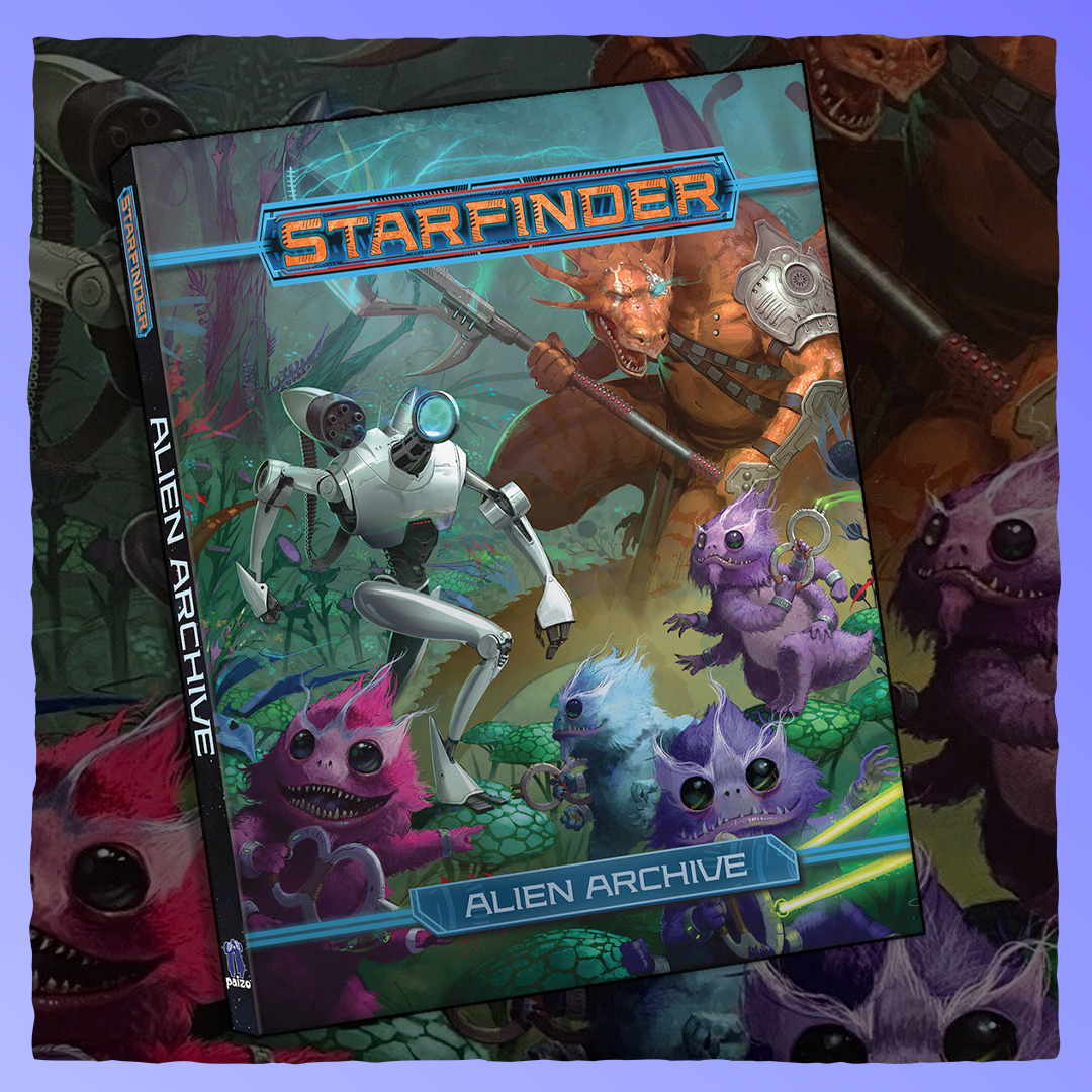 Starfinder - Alien Archive | Hardcover Retrograde Collectibles Aliens, Paizo, RPG, Sci-Fi, Science Fiction, Space, Starfinder, Tabletop RPG, TTRPG Role Playing Games