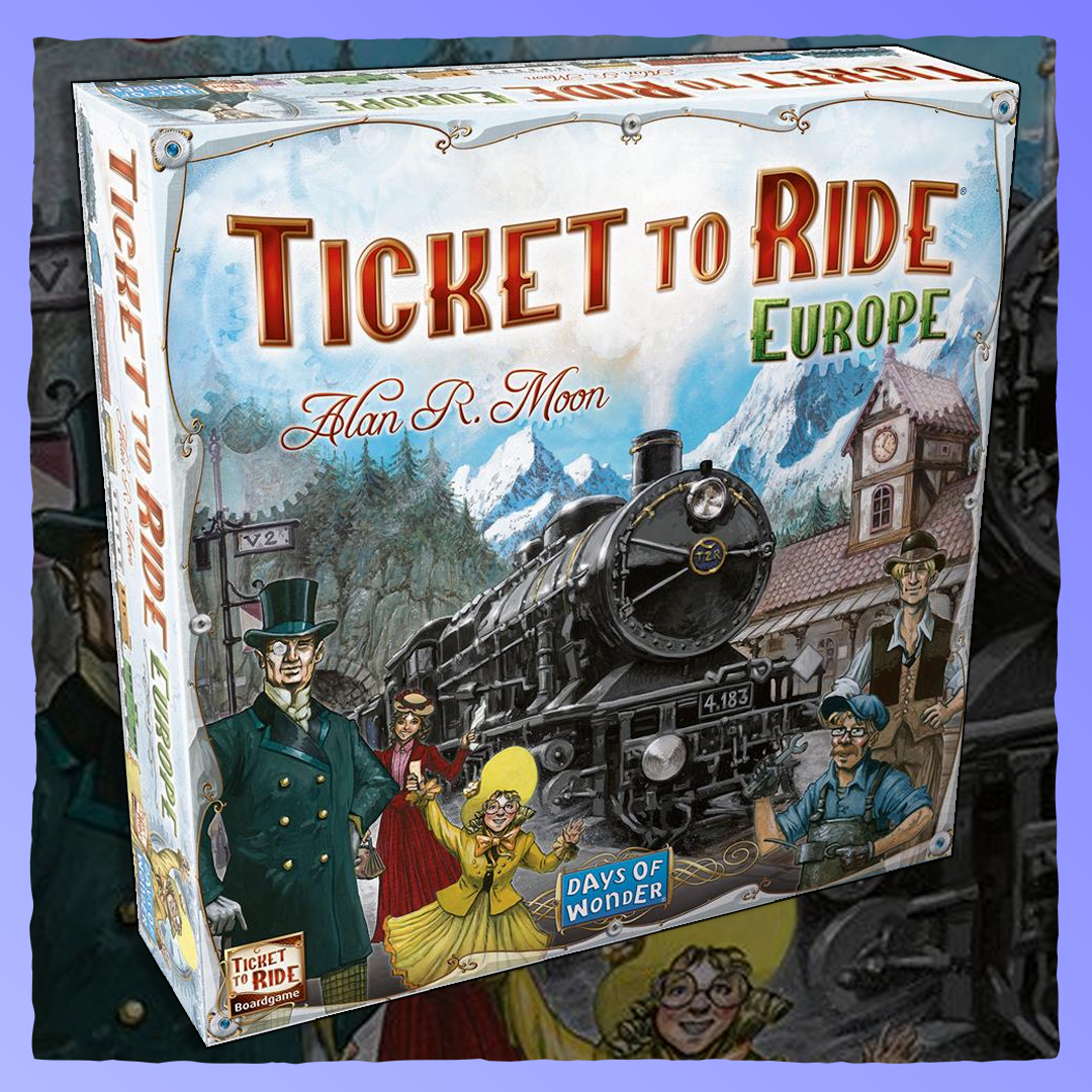Ticket to Ride - Europe Retrograde Collectibles Board Game, Family, Management, PVP, Railroad, Ticket to Ride, Trains Board Games