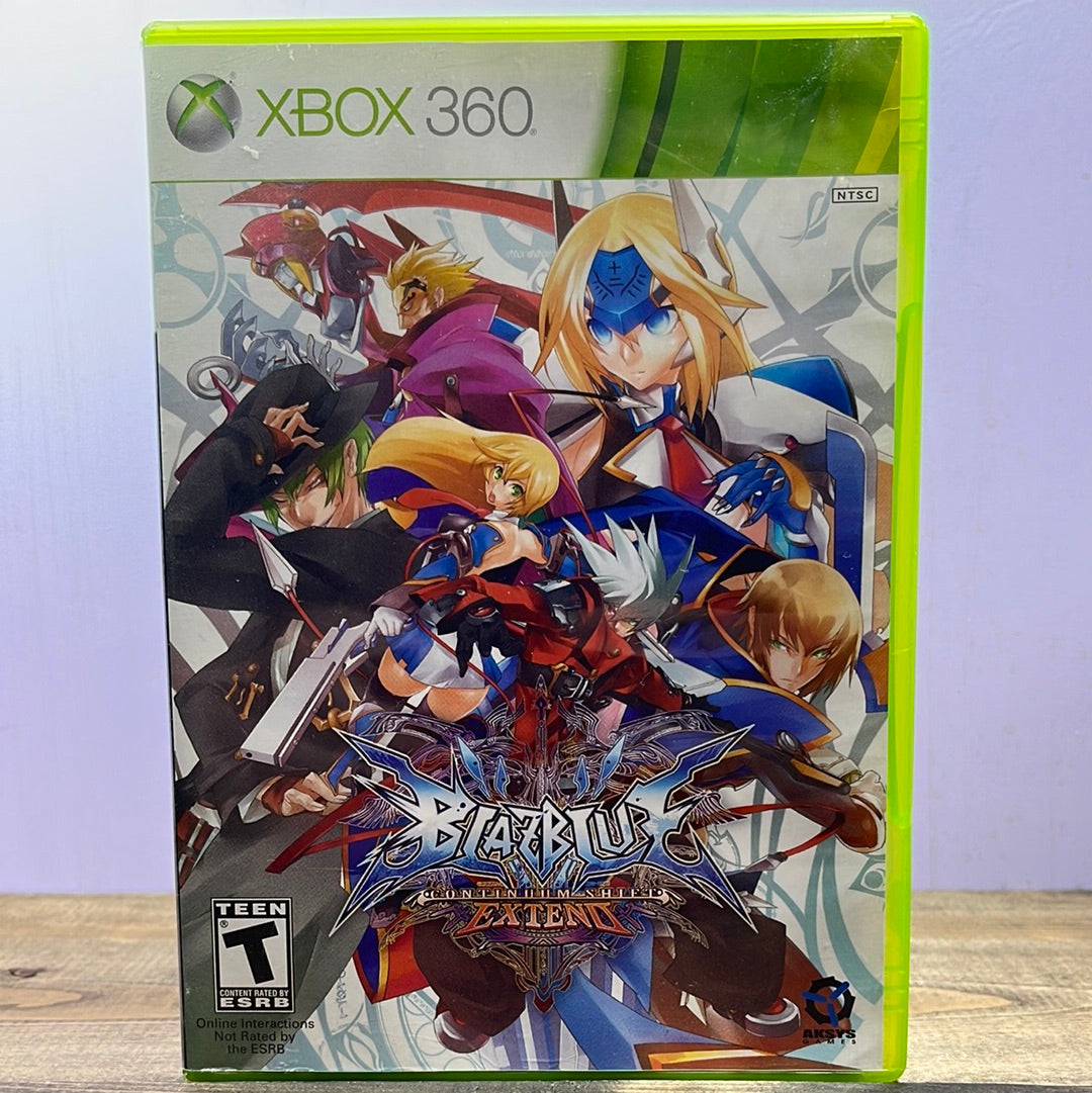 Xbox 360 - Blazblue: Continuum Shift Extend Retrograde Collectibles 2D Fighter, Action, Arc System Works, Arcade, Blazblue Series, CIB, Fighting, Fighting Game, T Rated Preowned Video Game