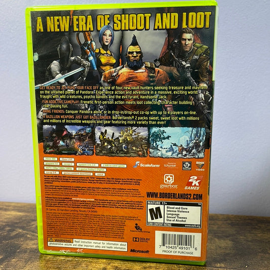 Xbox 360 - Borderlands 2 Retrograde Collectibles 2K Games, Action, Arcade, Borderlands Series, CIB, First Person Shooter, FPS, Gearbox Software, Loot Preowned Video Game
