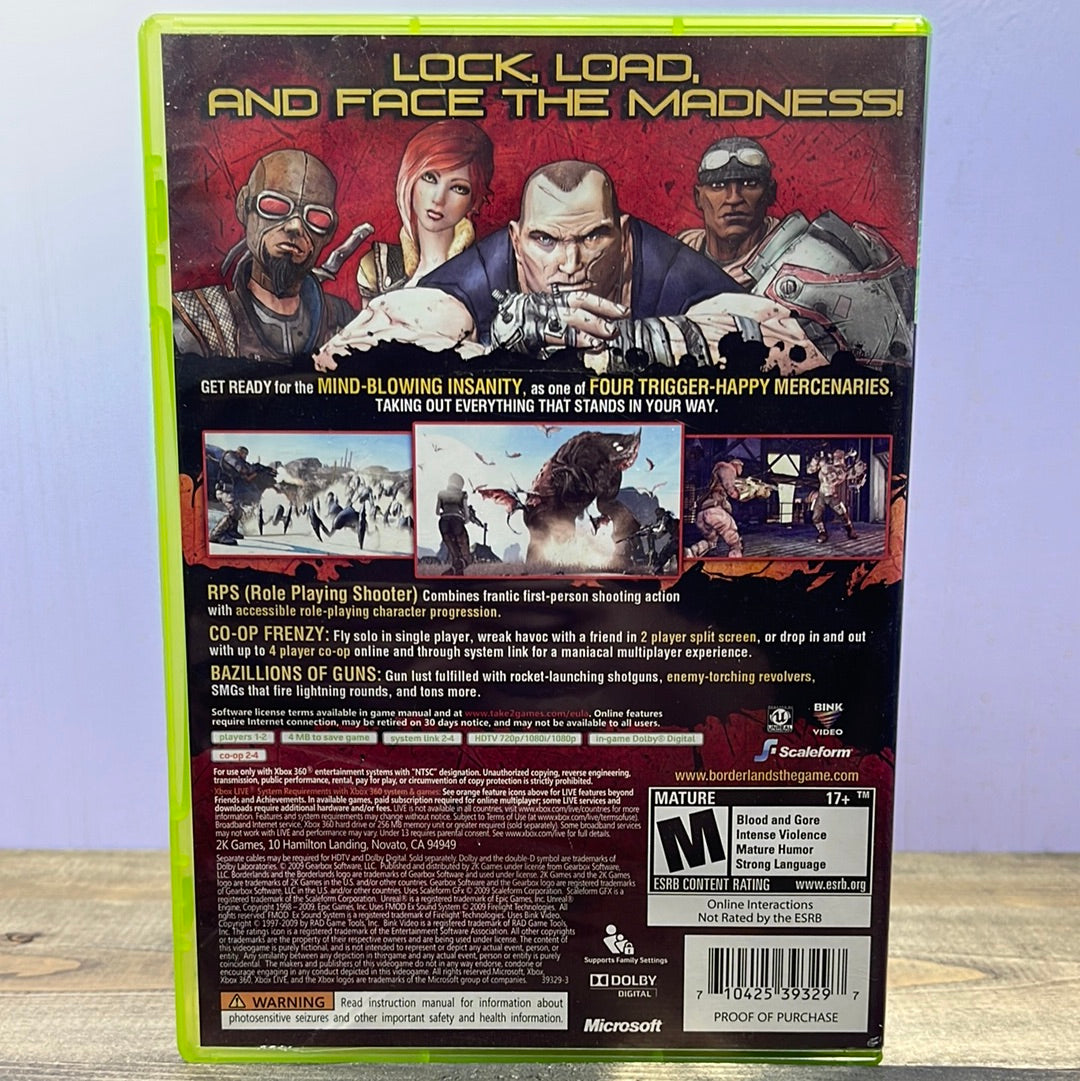 Xbox 360 - Borderlands Retrograde Collectibles 2K Games, Action, Arcade, Borderlands Series, CIB, First Person Shooter, FPS, Gearbox Software, Loot Preowned Video Game