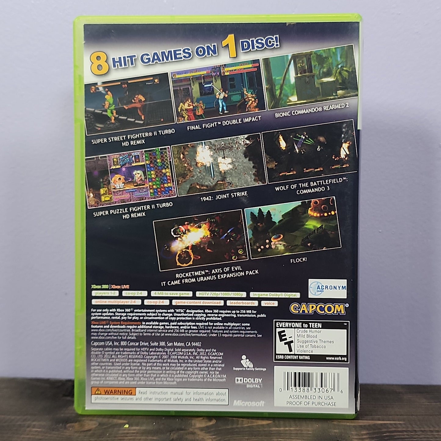 Xbox 360 - Capcom Digital Collection Retrograde Collectibles Capcom, CIB, Compilation, Final Fight Series, Street Fighter Series, T Rated, Xbox 360 Preowned Video Game