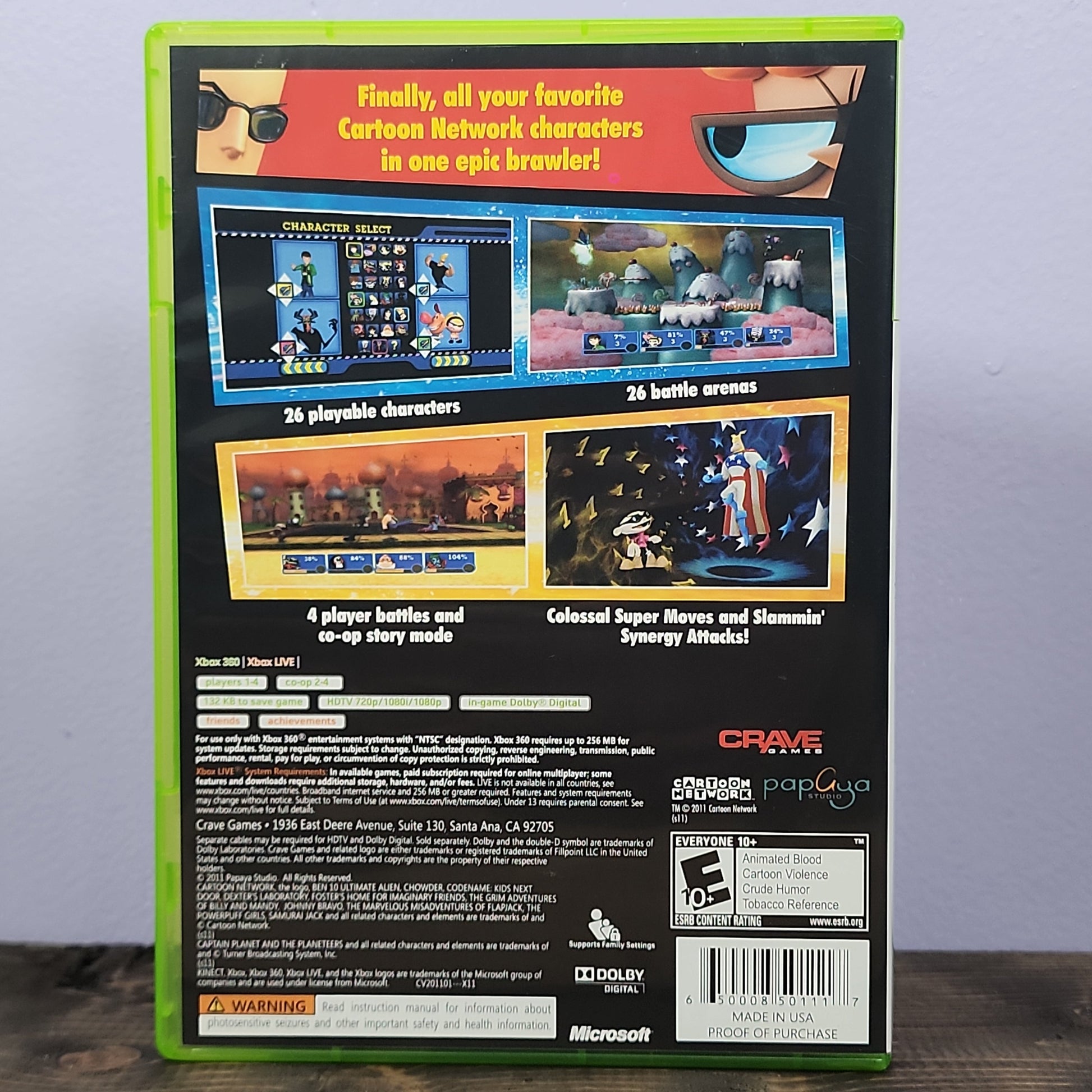 Xbox 360 - Cartoon Network: Punch Time Explosion XL Retrograde Collectibles Cartoon Network, CIB, Crave Games, E10 Rated, Fighting, Multiplayer, Platform Fighter, Xbox 360 Preowned Video Game
