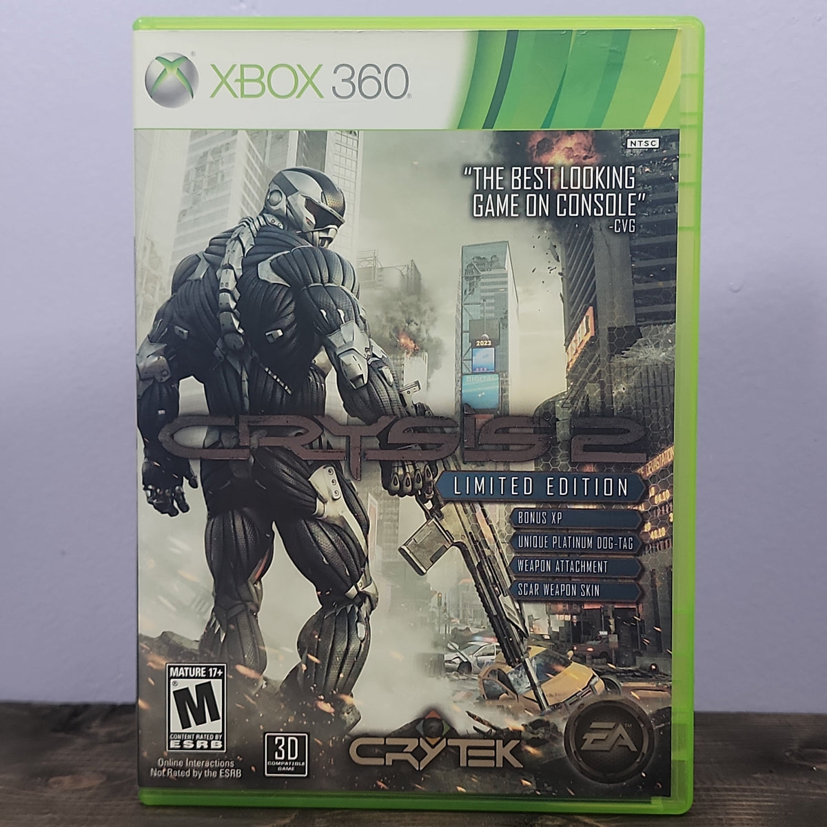 Xbox 360 - Crysis 2 Retrograde Collectibles 3DTV Compatible, Action, CIB, Crysis Series, Crytek, EA, First Person Shooter, FPS, M Rated, Saber I Preowned Video Game