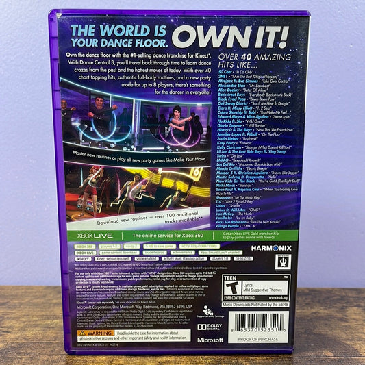 Xbox 360 - Dance Central 3 Retrograde Collectibles CIB, Dance, Dance Central, Harmonix, Kinect, Microsoft, Music, T Rated, X360, Xbox Preowned Video Game