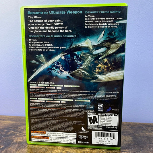 Xbox 360 - Dark Sector Retrograde Collectibles Action, CIB, Digital Extremes, M Rated, ND Games, Singleplayer, Third Person Shooter, Xbox 360 Preowned Video Game