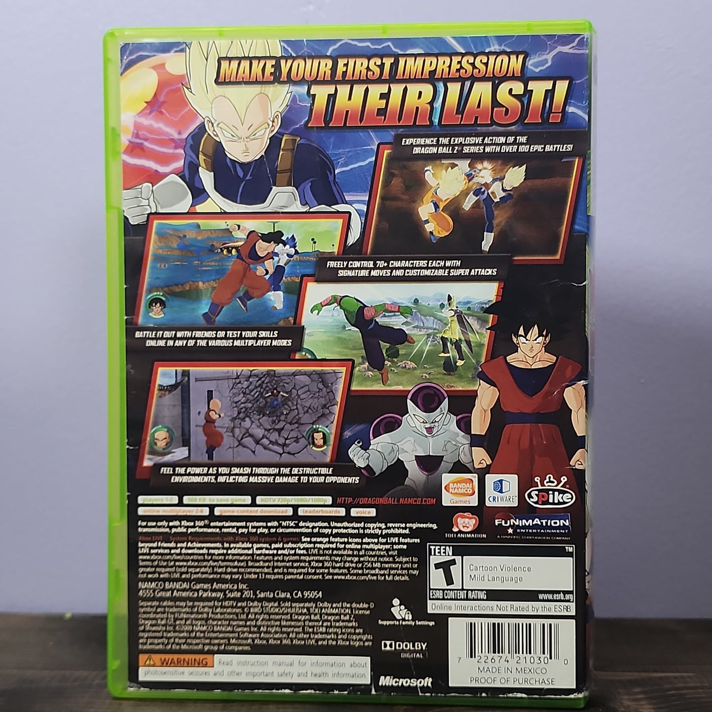 Xbox 360 - Dragon Ball: Raging Blast Retrograde Collectibles Bandai Namco, CIB, Dragon Ball, Goku, Multiplayer, T Rated, Xbox 360 Preowned Video Game