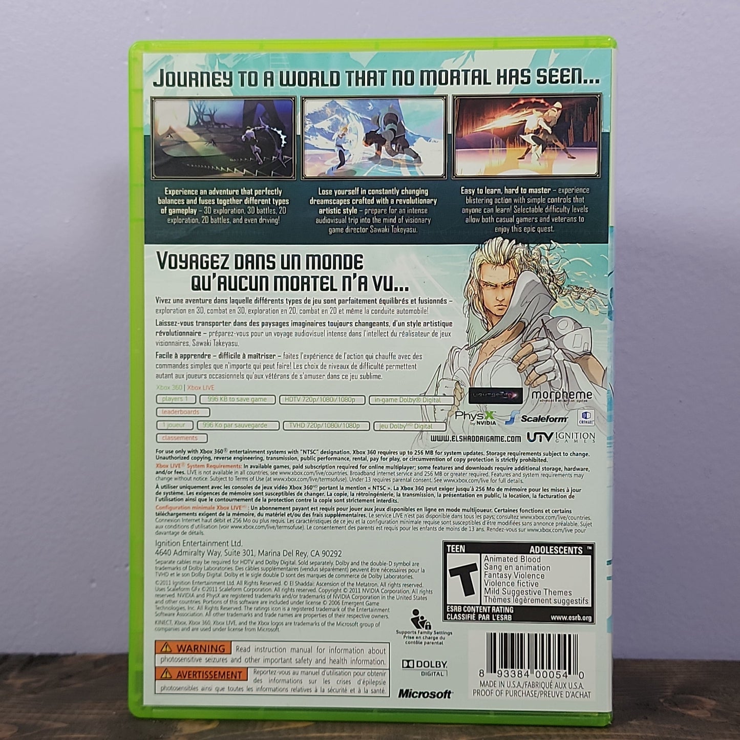 Xbox 360 - El Shaddai: Ascension of the Metatron Retrograde Collectibles Action, Adventure, Fantasy, Ignition Entertainment, RPG, T Rated Preowned Video Game