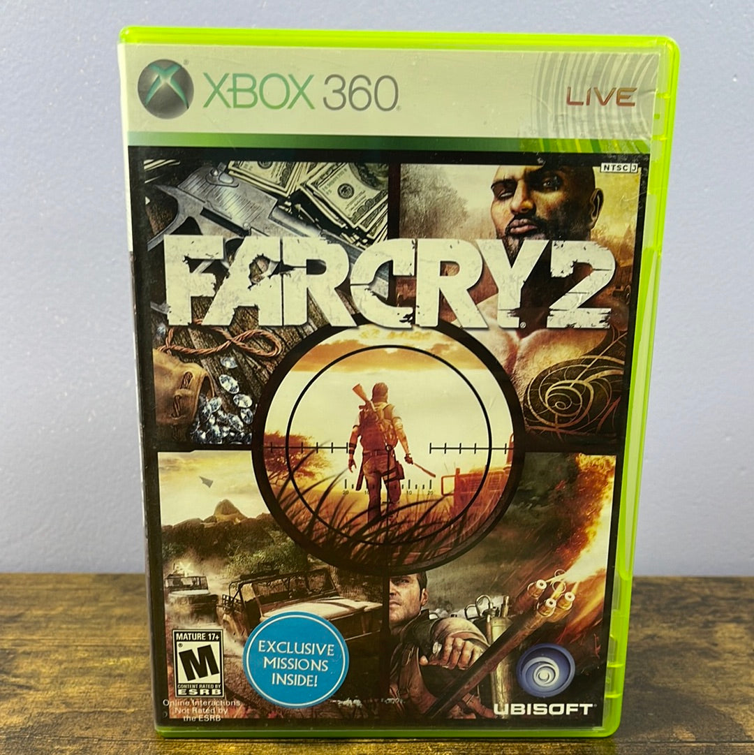Xbox 360 - Far Cry 2 Retrograde Collectibles Action, CIB, Far Cry Series, First Person Shooter, FPS, M Rated, Open World, Ubisoft, Ubisoft Montre Preowned Video Game