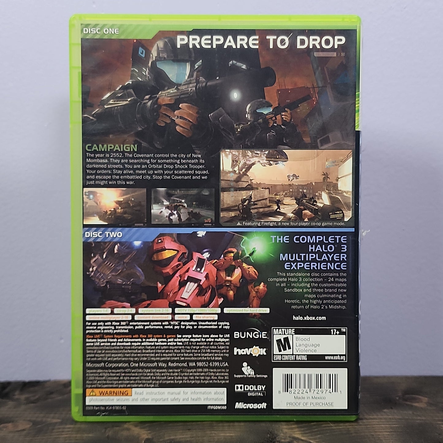 Xbox 360 - Halo 3: ODST Retrograde Collectibles Bungie, CIB, First Person Shooter, Halo Series, M Rated, Microsoft Game Studios, Sci-Fi, Singleplaye Preowned Video Game