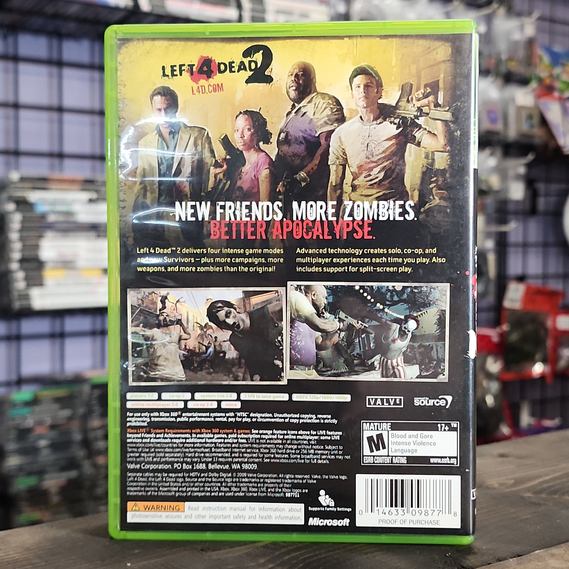 Xbox 360 - Left 4 Dead 2 Retrograde Collectibles CIB, Co-op, First Person Shooter, FPS, Left 4 Dead Series, M Rated, Multiplayer, Valve, Xbox 360, Zo Preowned Video Game