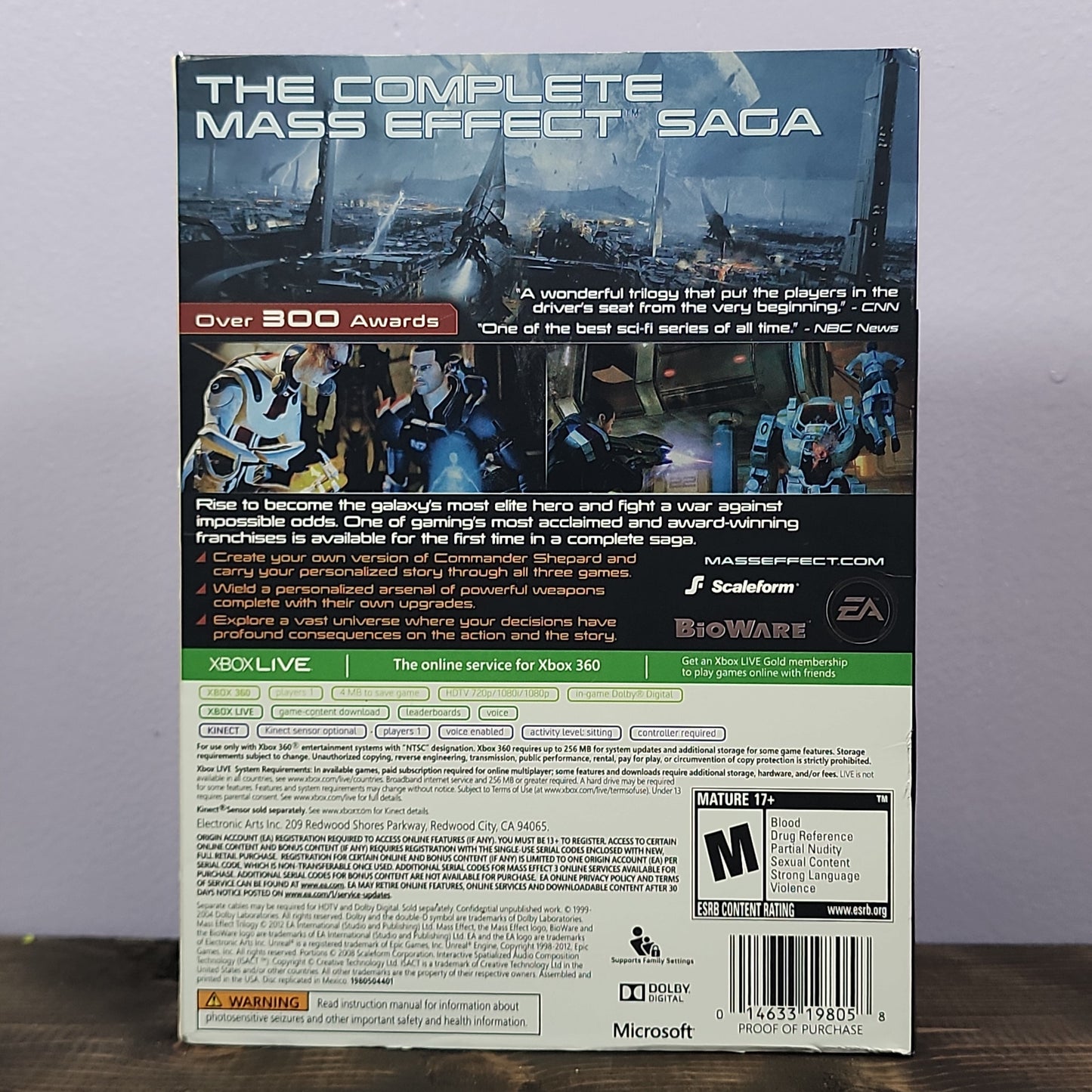 Xbox 360 - Mass Effect Trilogy Retrograde Collectibles BioWare, CIB, EA, M Rating, Mass Effect, Microsoft, Xbox 360 Preowned Video Game