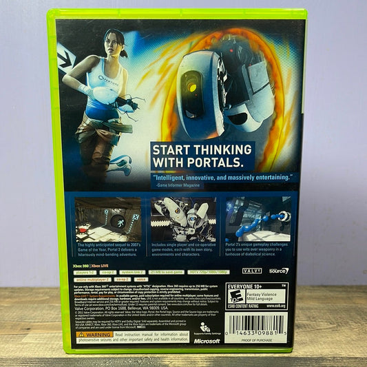 Xbox 360 - Portal 2 Retrograde Collectibles CIB, Dark Humor, E10 Rated, First-Person, Platformer, Portal Series, Puzzle, Valve, Xbox 360 Preowned Video Game
