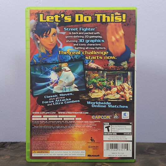 Xbox 360 - Street Fighter IV Retrograde Collectibles 2D Fighter, Action, Capcom, CIB, Fighting, Street Fighter Series, T Rated, Xbox 360 Preowned Video Game