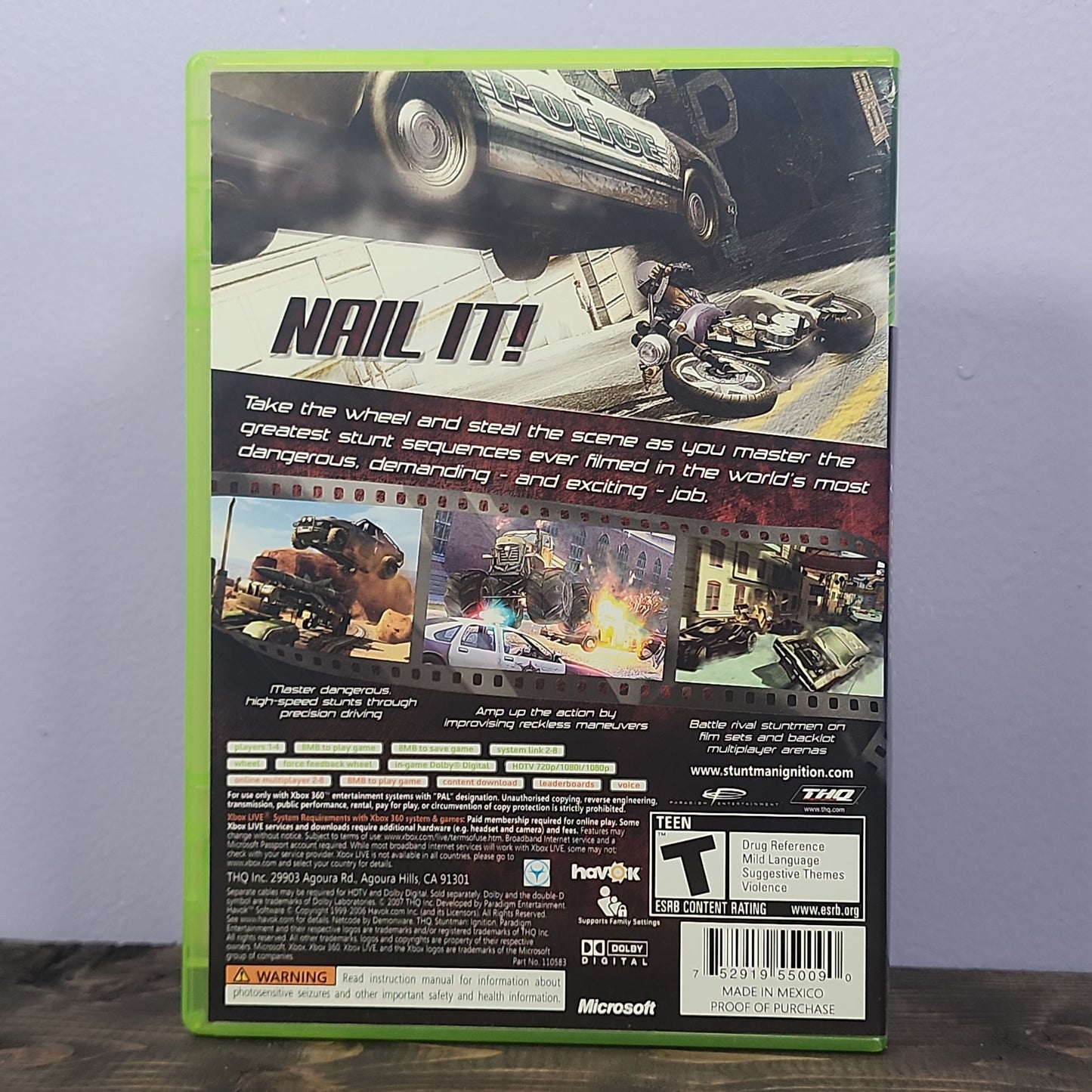 Xbox 360 - Stuntman: Ignition Retrograde Collectibles Arcade, Automobile, CIB, Driving, Paradigm Entertainment, Racing, T Rated, THQ, Xbox 360 Preowned Video Game