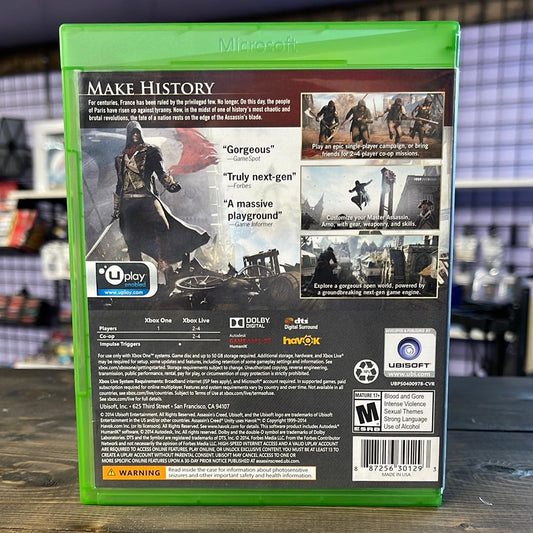 Xbox One - Assassin's Creed Unity Retrograde Collectibles Assassin, Assassin's Creed, CIB, Co-op, Open World, Parkour, Stealth, Ubisoft, Xbox One Preowned Video Game