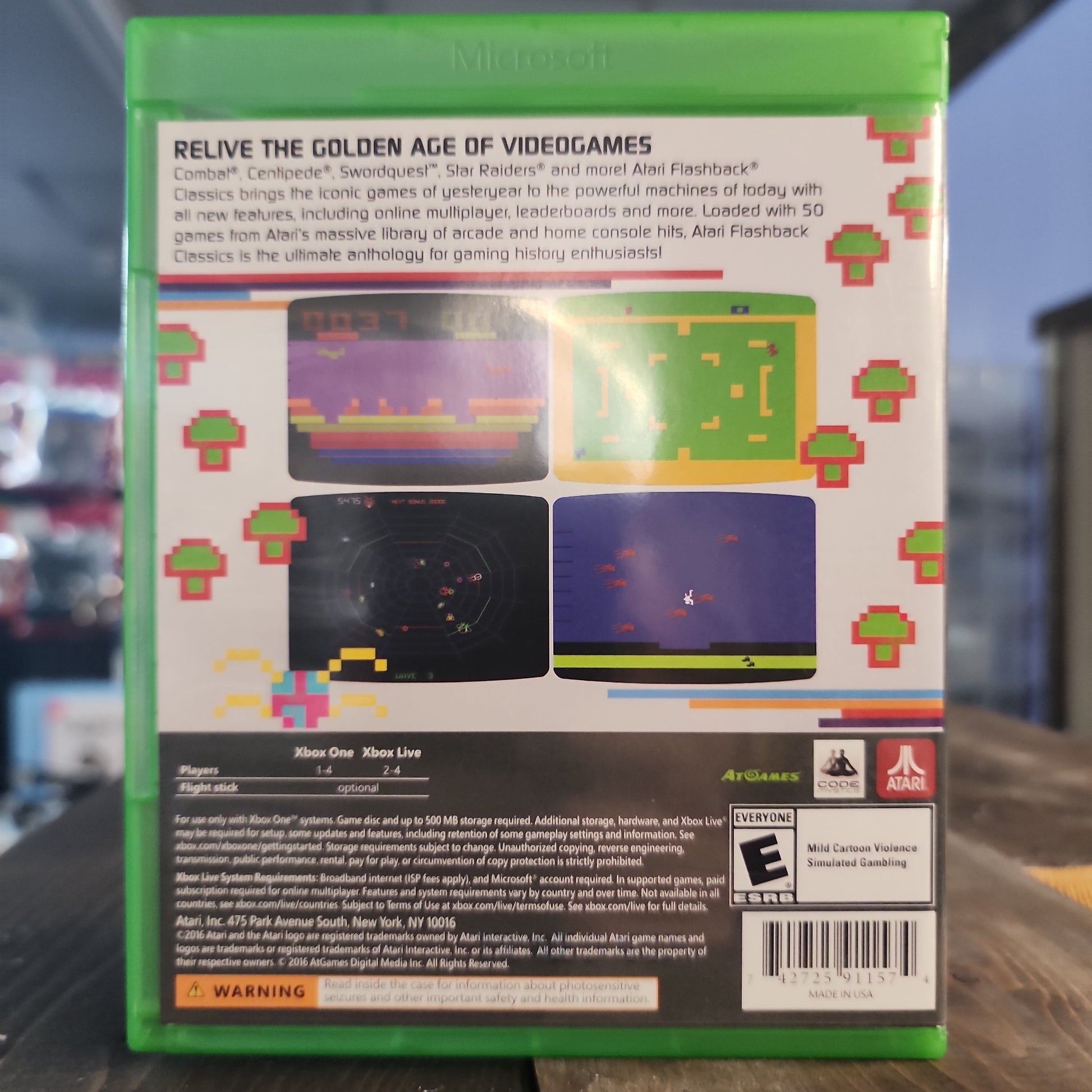 Xbox One - Atari Flashback Classics Vol 1 Retrograde Collectibles Action, adventure, Atari, CIB, Classics, Family, Puzzle, Trivia, Xbox One Preowned Video Game 