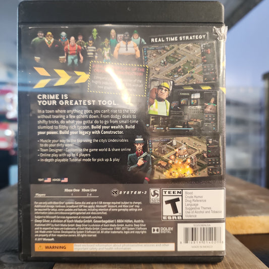 Xbox One - Constructor Retrograde Collectibles Building, CIB, City Builder, Real Time Strategy, RTS, Simulation, Strategy, System 3, Xbox One Preowned Video Game 