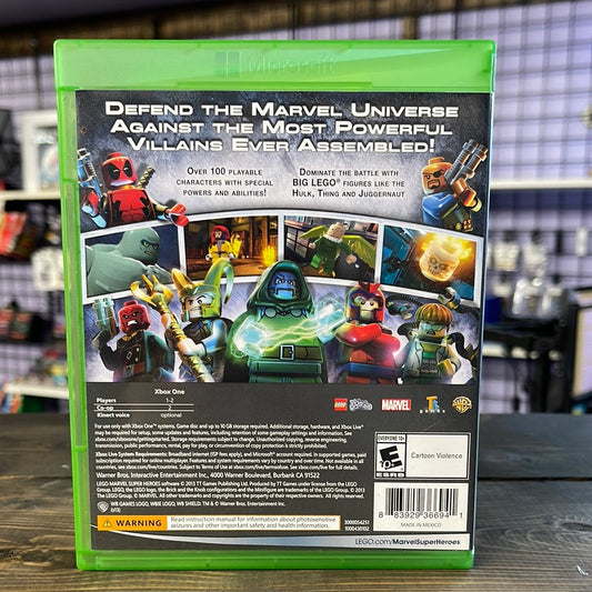 Xbox One - LEGO Marvel Super Heroes Retrograde Collectibles adventure, CIB, E10 Rated, LEGO, Marvel Comics, Open World, Superhero, Traveller's Tales, Warner Bro Preowned Video Game 